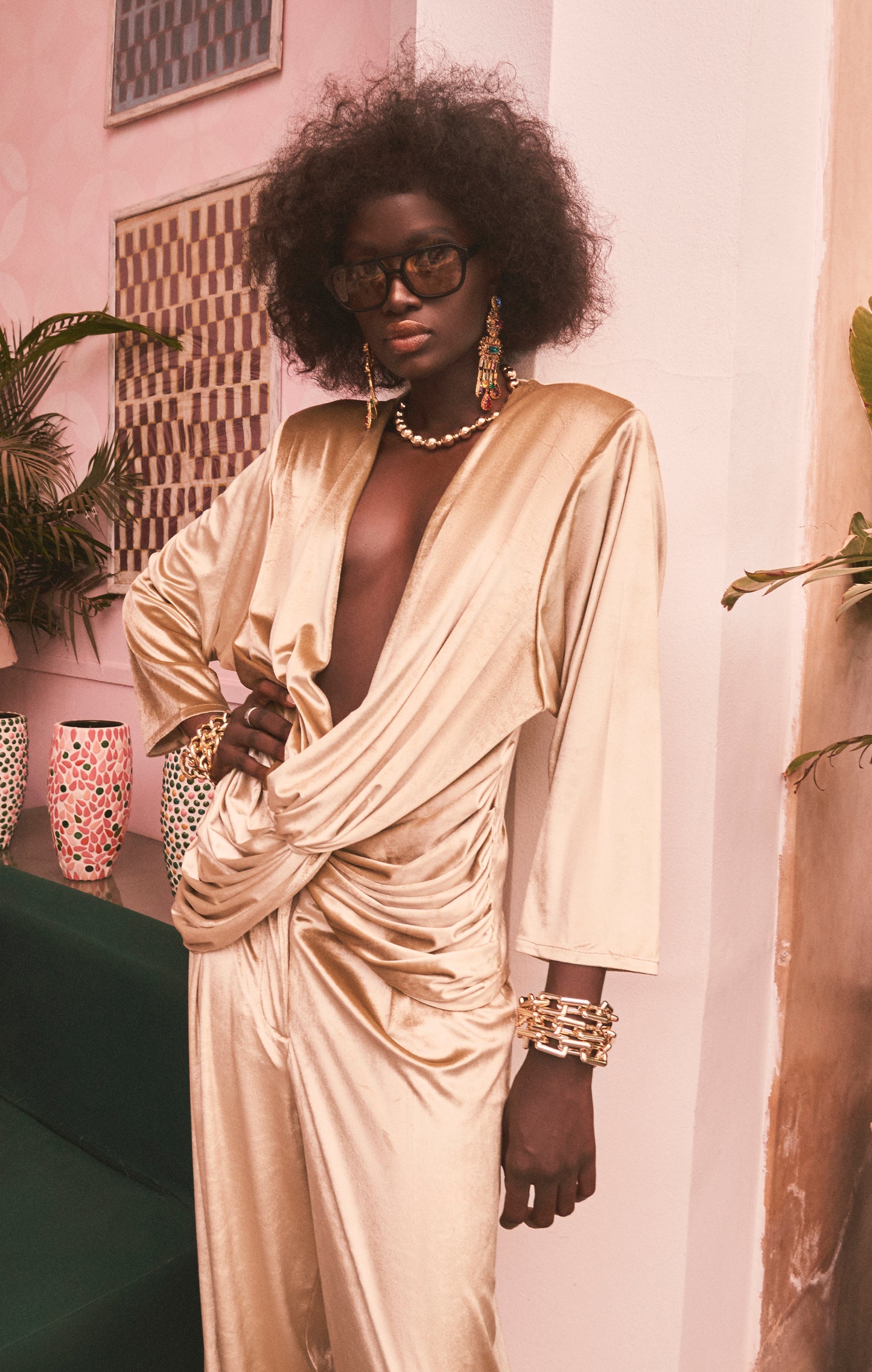 Chemise THEA beige irisée